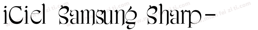 iCiel Samsung Sharp字体转换